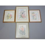 W. A. Tait, a set of five watercolour still life studies of roses and other flowers, each signed,