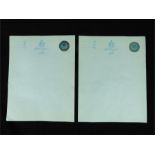 Persian: Two Pahlavie 1970's sheets of headed writing paper from the office of the Persian