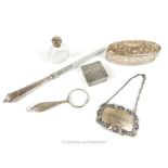 A selection of sterling silver items