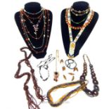 A large collection of vintage, beaded, costume jewellery