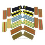 A collection of ten pairs of Soviet Russian military epaulettes, mainly dating to the 1980s