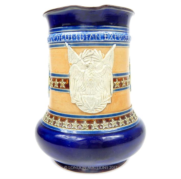 A rare, antique Royal Doulton stoneware commemorative jug - Image 2 of 4