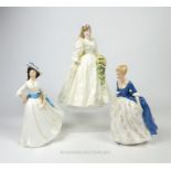 A Coalport Diana Princess of Wales in bridal gown (limited edition 7754 /12,500) 23.5cm high