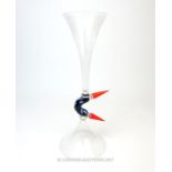 Bob Crooks (b1965), a circa 1998 hand blown glass 'Metropolis' reversible champagne / Martini glass