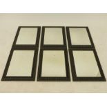 A set of six contemporary mirrors