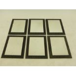 A set of six contemporary mirrors