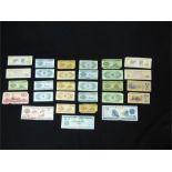 A collection of c1980s Chinese banknotes, including Bank of China foreign exchange certificates