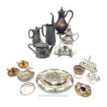 A large collection of silver plate and old Sheffield plate