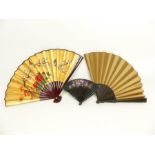 Three vintage fans