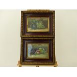 E. Chester (indistinct signature) A fine pair of Edwardian oil paintings depicting fruit studies