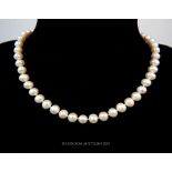 A natural AAA+ Akoya South Sea white pearl necklace