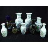 A collection of Chinese and Japanese vases, together with a pair of Aynsley vases