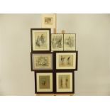 An assortment of antique 'Punch' prints