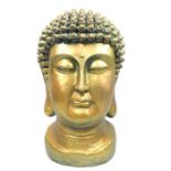 A large gilt Buddha head