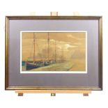 Felix E Andrews (1888-1975), watercolour harbour scene, signed lower right