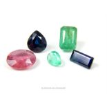 Five loose gemstones