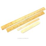 Antique ivory rulers and page turners