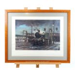 Trevor Coneo R.G.I. a limited edition print 'Storm Over Southall Shed', 214/350, signed