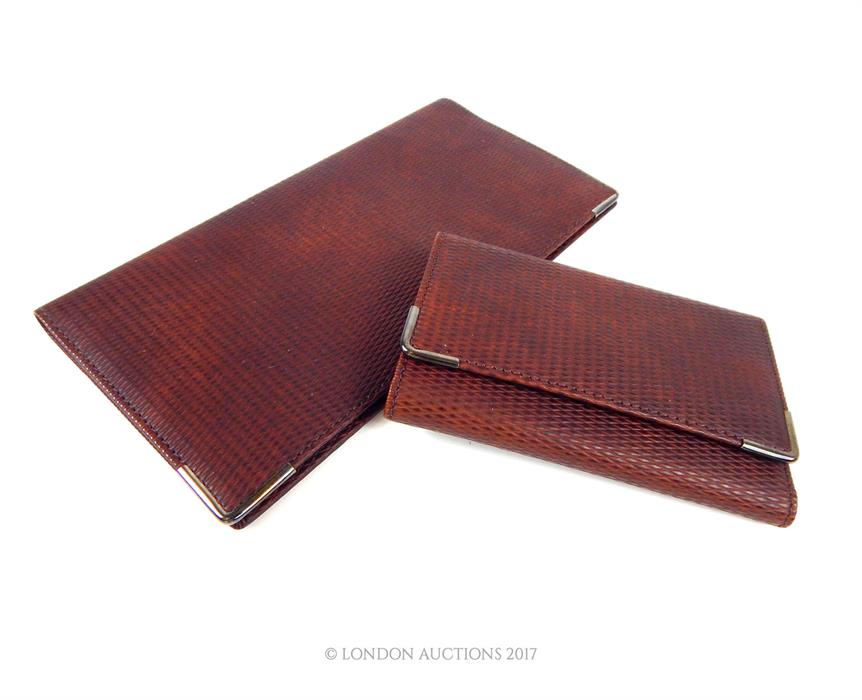 A brand-new, Purdey of London, brown calf leather wallet and separate key fob
