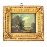 John Crome (Norwich 1768 - 1821), oil on panel rustic landscape