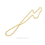 An 18 ct yellow gold, rope-twist necklace