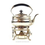 A Mappin & Webb hallmarked sterling silver spirit kettle and stand, assayed in Birmingham in 1911