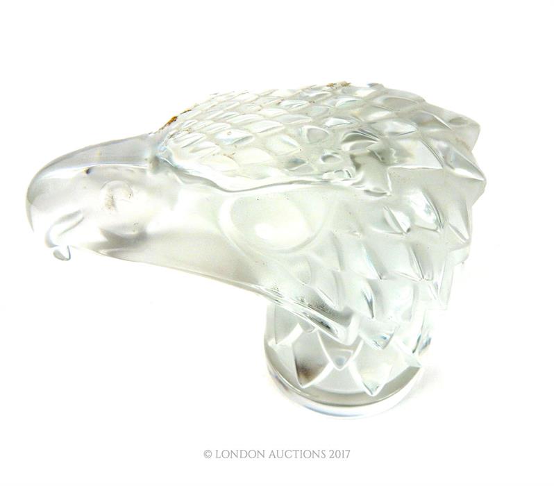 A 20th century, Lalique, frosted glass, eagle, car mascot - Image 2 of 3