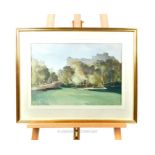 Francis Russel Flint, signed watercolour, 'Arundel Castle from the lake'