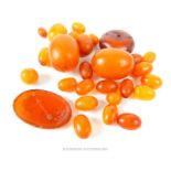 A quantity of loose, Baltic amber beads (various sizes)