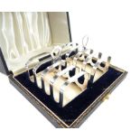 A smart, cased pair of sterling silver, Art Deco toast-racks