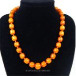 A Bakelite beaded necklace