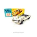 A Corgi Toys Jaguar E-type plated finish Competition model (312). with original box.