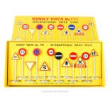 A set of Dinky Toys die-cast model "No 771" International Road Signs with box.