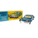 A Corgi Toys Oldsmobile Toronado 264 with tow bar, cast wheels and original box.