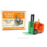 A Dinky Toys Coventry Climax Fork Lift Truck, with driver and original box.