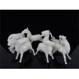 Eight blanc de chine horses (a/f); most approximately 7cm high. (8)