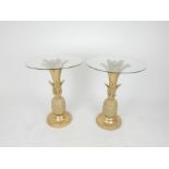 A pair of contemporary occasional tables