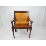 An early 20th century, fruit-wood and bentwood, large, Church chair