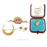 A small selection of period, yellow gold items