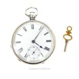 An American Waltham sterling silver pocket watch