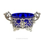 A mid 19th century French .950 standard solid silver condiment dish