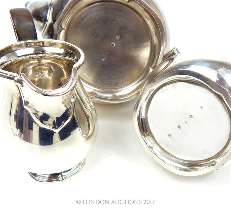 A mid 20th century Dutch silver three piece tea set, Utrecht - Image 2 of 2