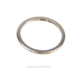 An Art Deco, ladies, solid platinum wedding band