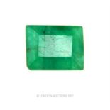 A natural, rectangular emerald (loose stone) 4.85 carats