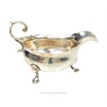 A George II sterling silver sauce boat, Samuel Meriton I