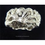 An 18 ct white gold diamond set ring
