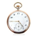 A Swiss .800 standard silver pocket watch