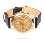 A vintage Gentleman's, 18 ct rose gold, Breitling wristwatch