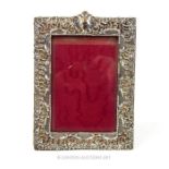 A late Victorian sterling silver photograph frame