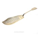 A William IV sterling silver fish server